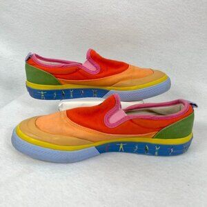 Adidas Mens Original Slip On Sneakers Nizza Love Unites Pride Rainbow Unisex 9